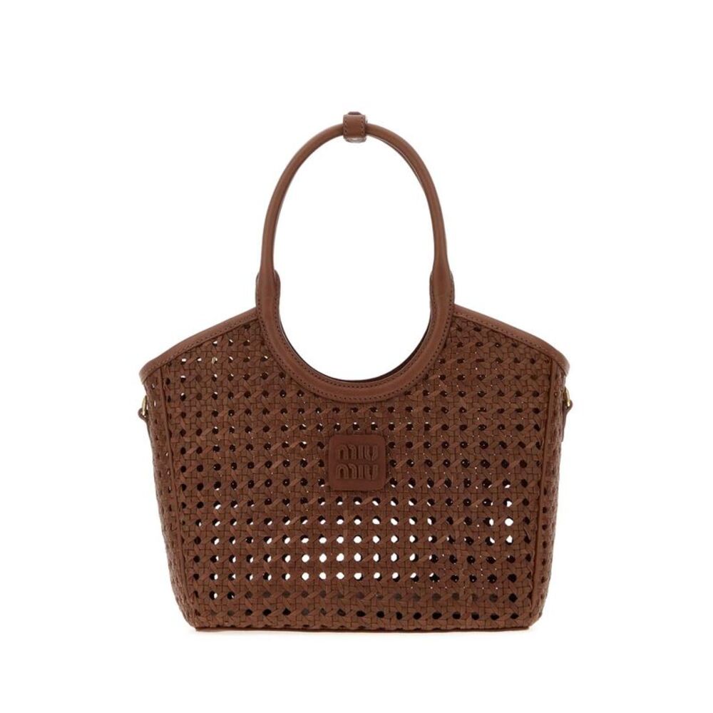 Miu Miu Women Brown Leather Handbag
